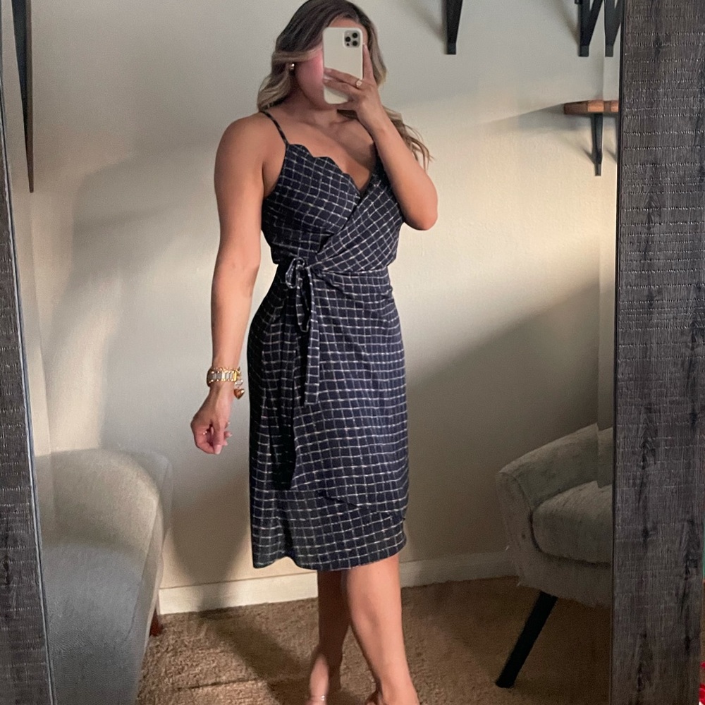 Eva Rose blue wrap dress